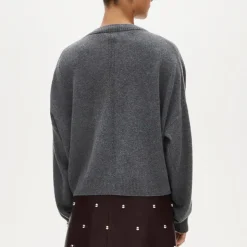 Cashmere blouson-sleeve sweater