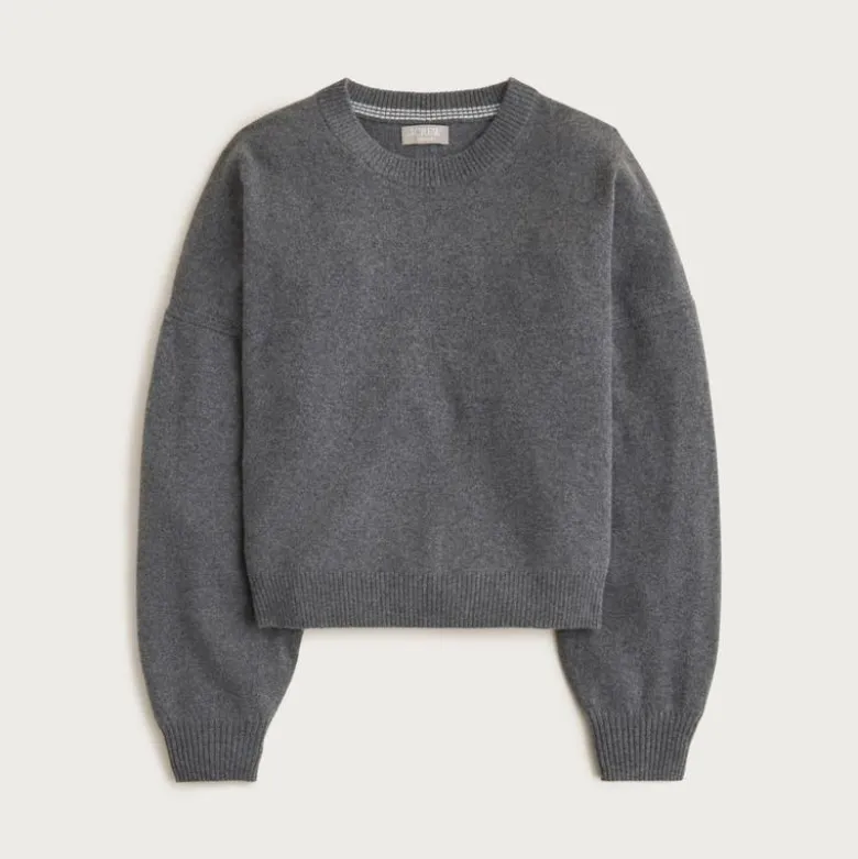 Cashmere blouson-sleeve sweater
