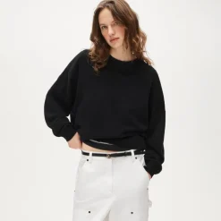 Cashmere blouson-sleeve sweater