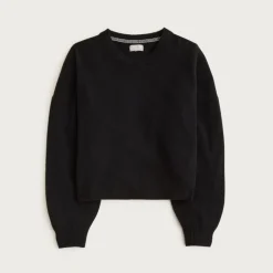 Cashmere blouson-sleeve sweater