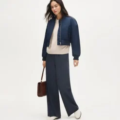 Cashmere blouson-sleeve sweater