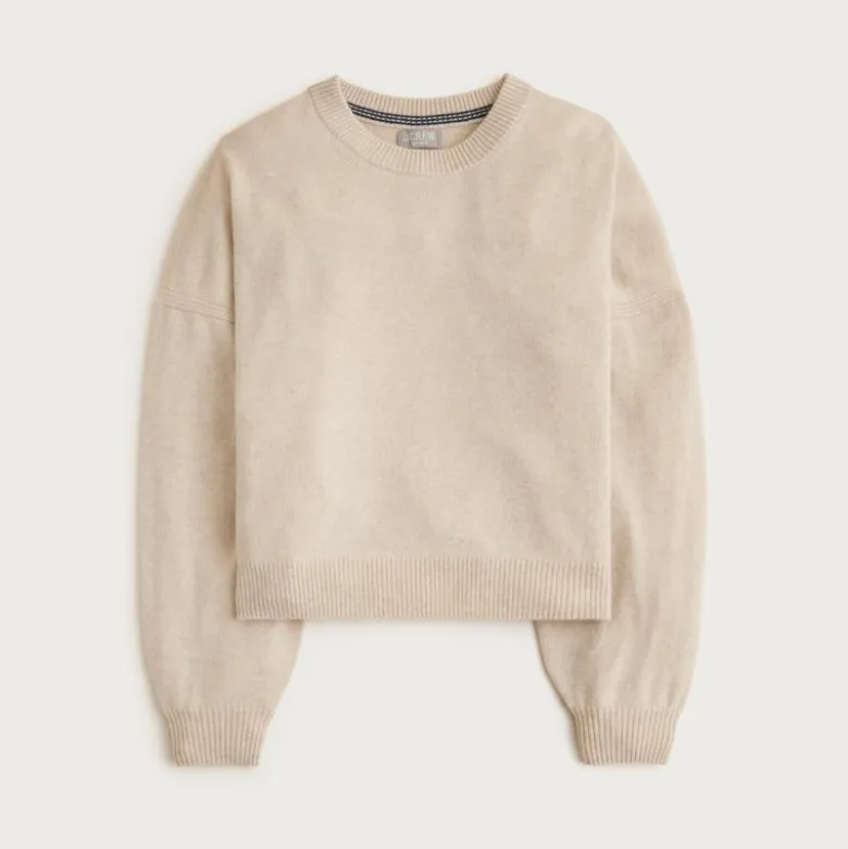 Cashmere blouson-sleeve sweater