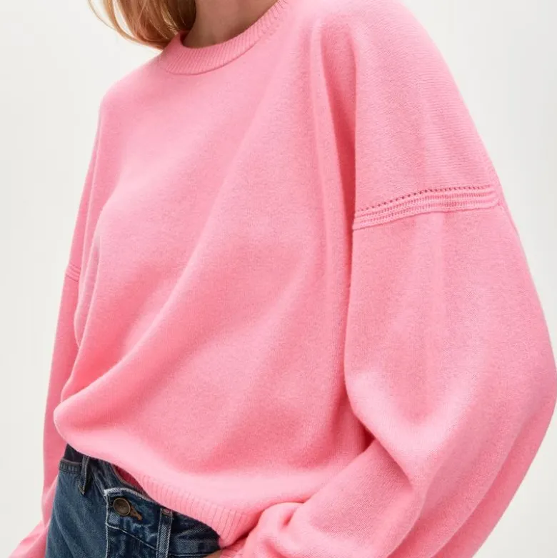Cashmere blouson-sleeve sweater