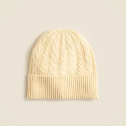 Cashmere cable-knit beanie