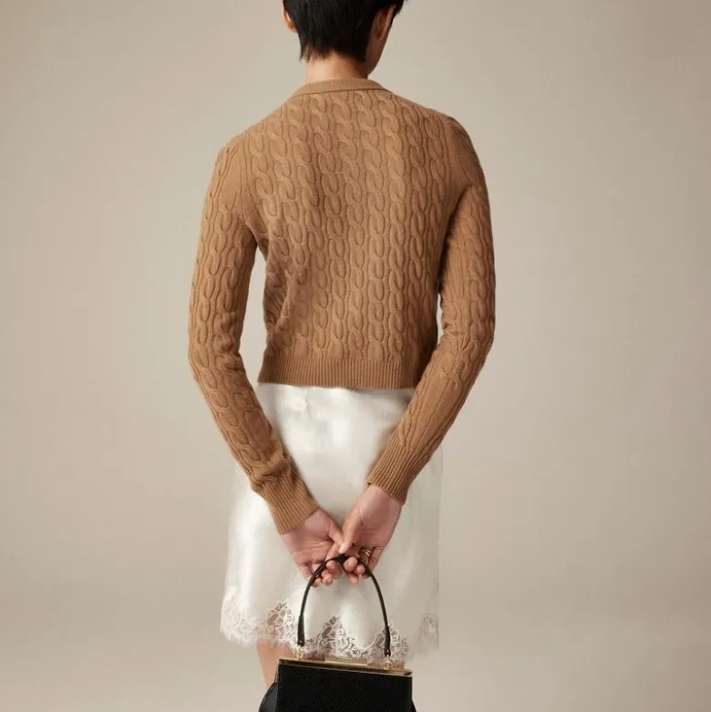 Cashmere cable-knit cardigan