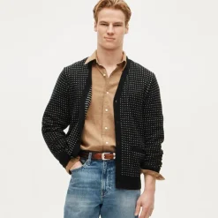 Cashmere cardigan in dot