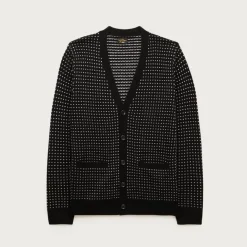 Cashmere cardigan in dot
