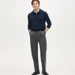 Cashmere collared sweater-polo