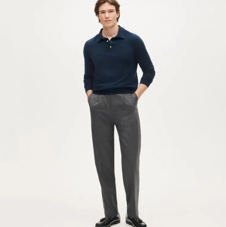 Cashmere collared sweater-polo