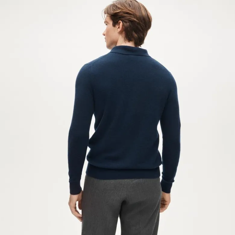 Cashmere collared sweater-polo