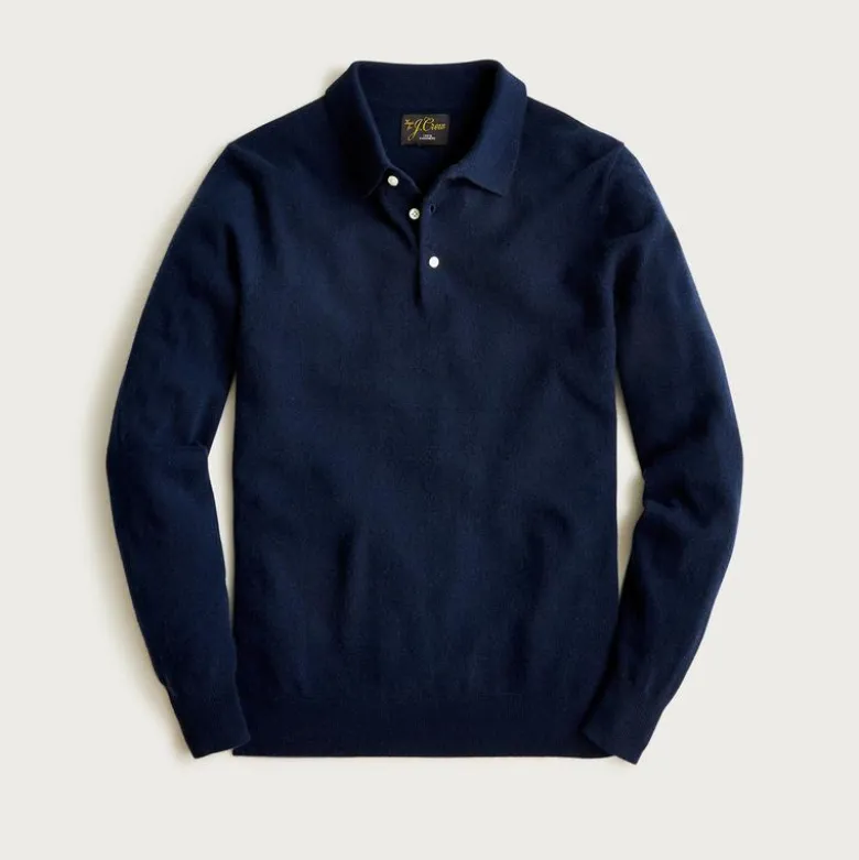 Cashmere collared sweater-polo