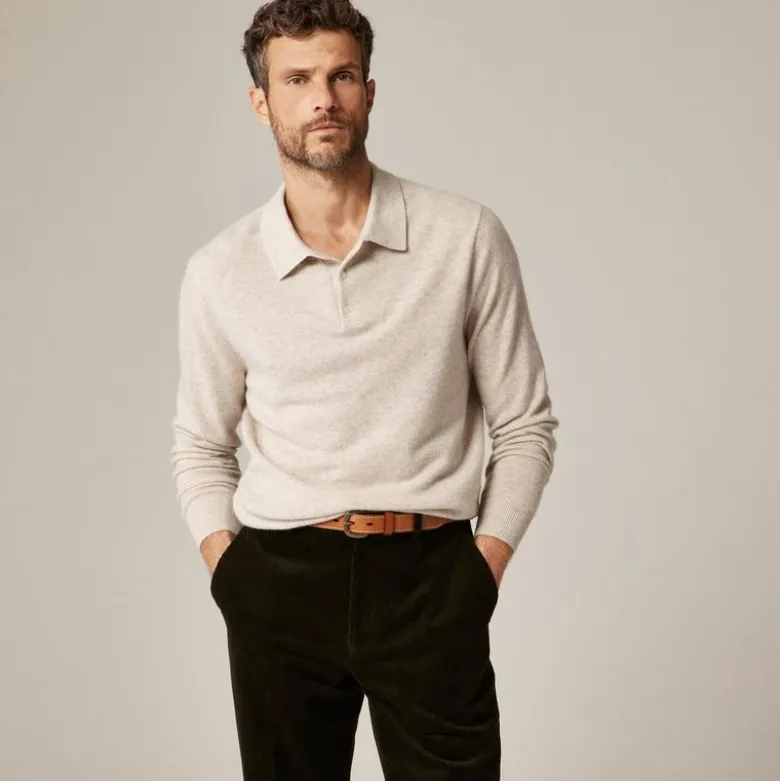 Cashmere collared sweater-polo
