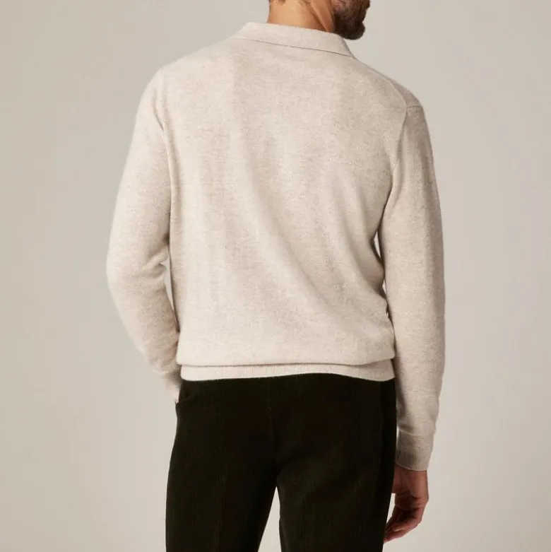 Cashmere collared sweater-polo