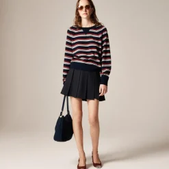 Cashmere crewneck sweatshirt in stripe