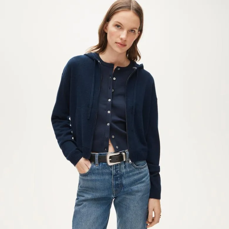 Cashmere full-zip hoodie