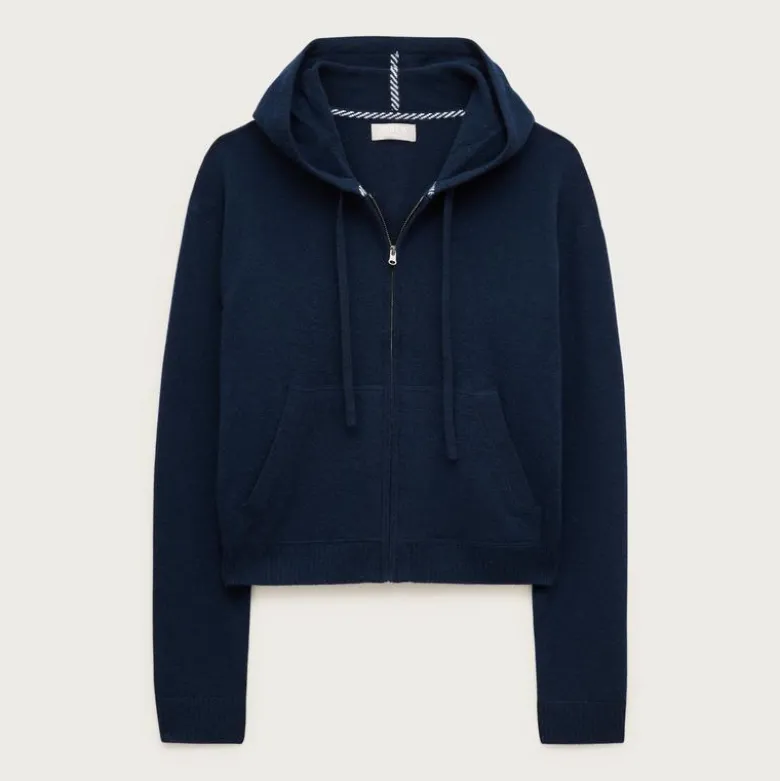 Cashmere full-zip hoodie