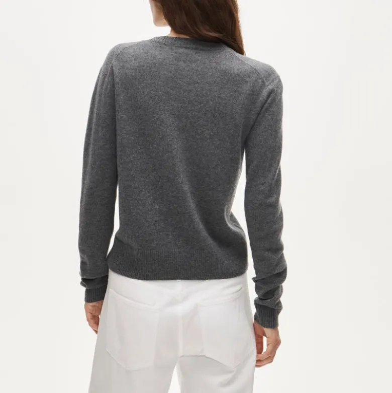 Cashmere high V-neck sweater