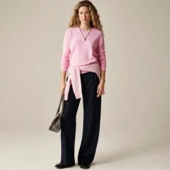 Cashmere high V-neck sweater