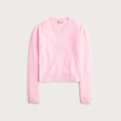 Cashmere high V-neck sweater
