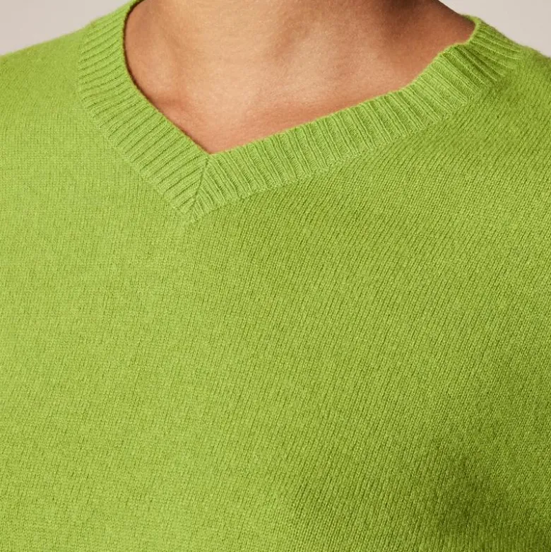 Cashmere high V-neck sweater