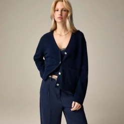 Cashmere patch-pocket cardigan