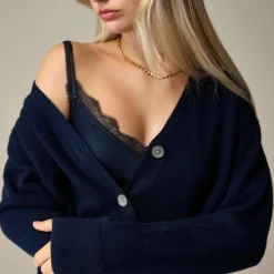 Cashmere patch-pocket cardigan