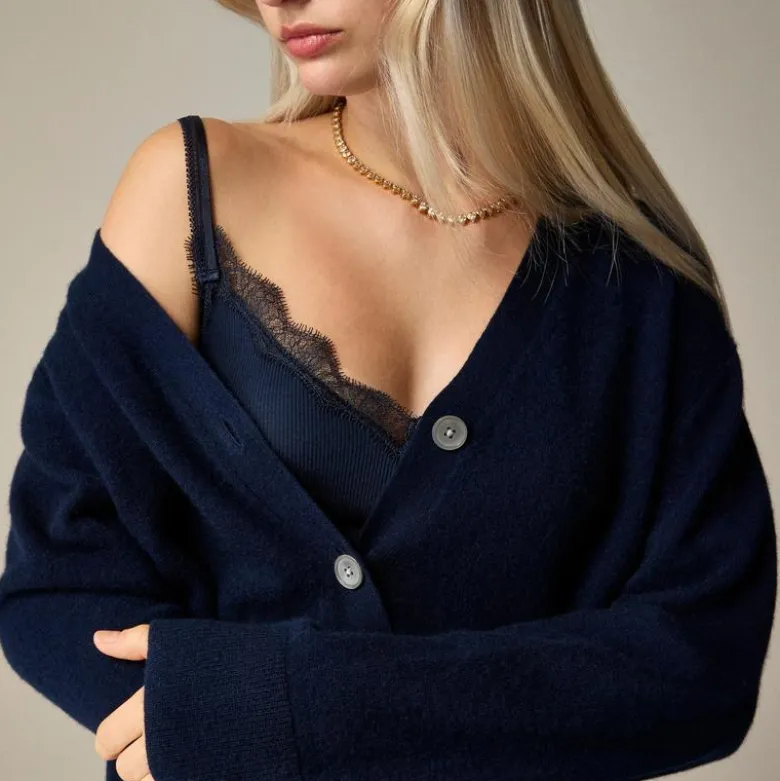 Cashmere patch-pocket cardigan