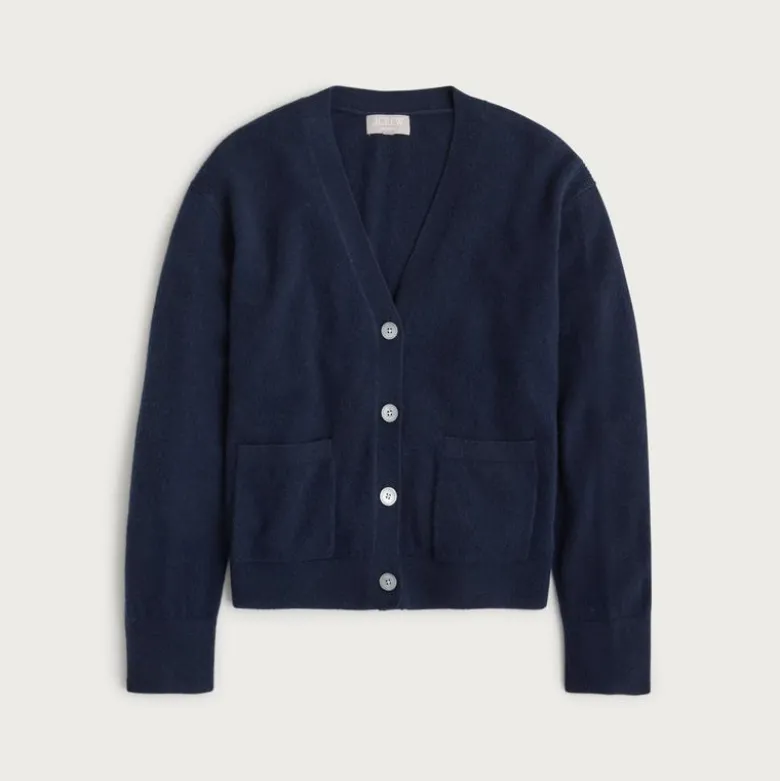 Cashmere patch-pocket cardigan