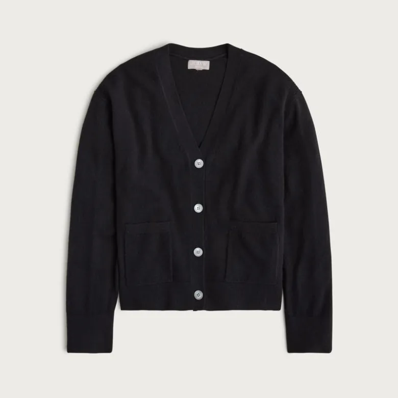 Cashmere patch-pocket cardigan