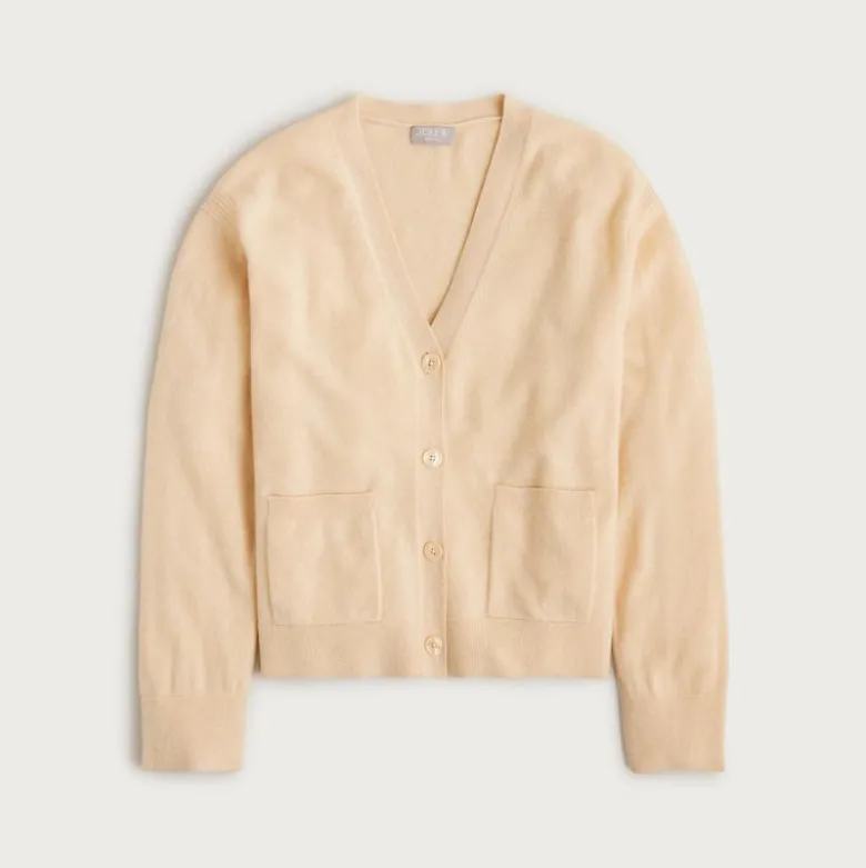 Cashmere patch-pocket cardigan