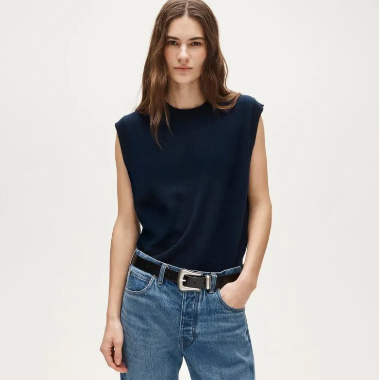 Cashmere relaxed sweater-vest