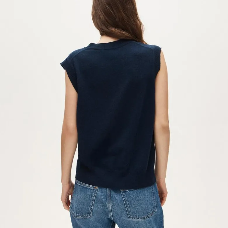 Cashmere relaxed sweater-vest