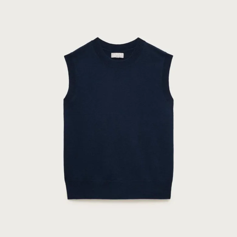 Cashmere relaxed sweater-vest
