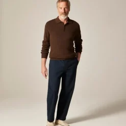 Cashmere ribbed sweater-polo