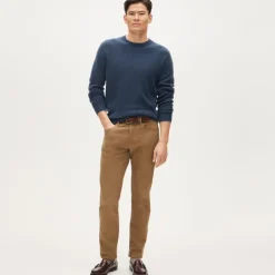 Cashmere rib-knit crewneck sweater
