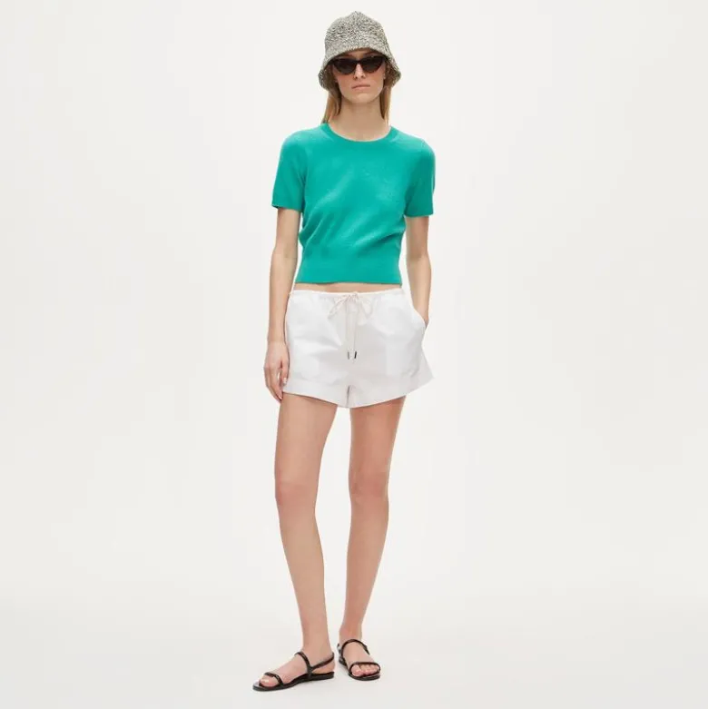 Cashmere shrunken T-shirt