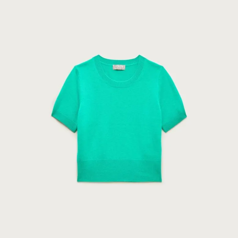 Cashmere shrunken T-shirt