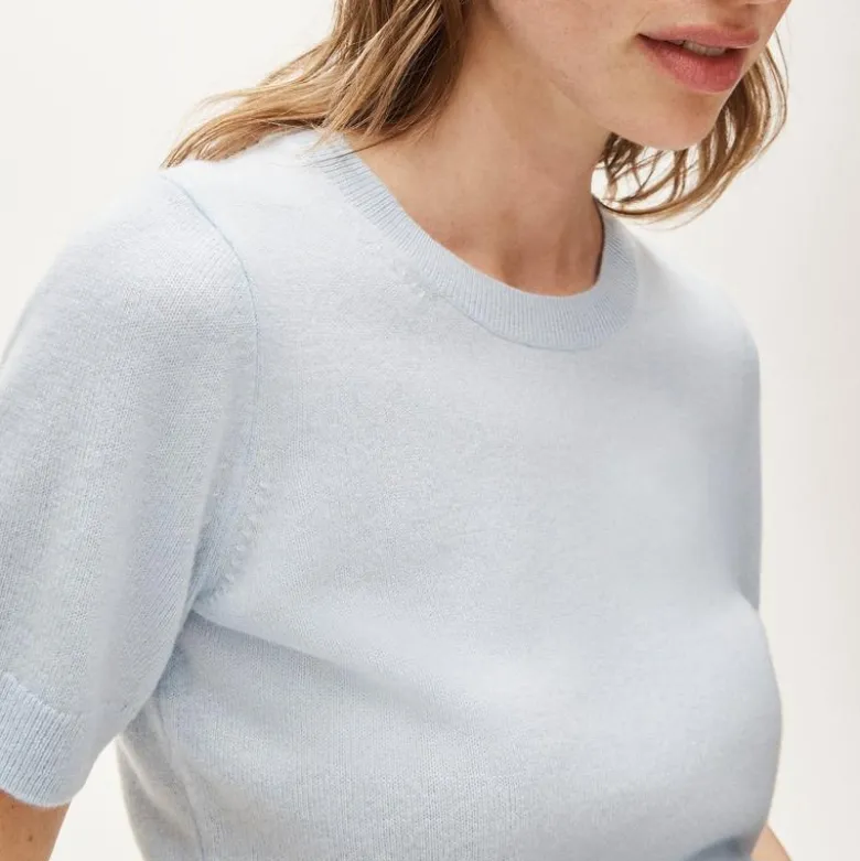 Cashmere shrunken T-shirt