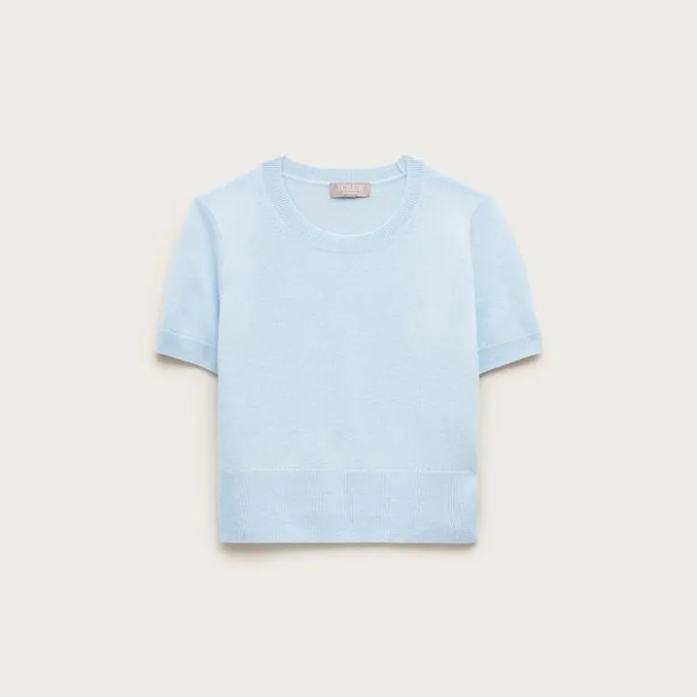 Cashmere shrunken T-shirt