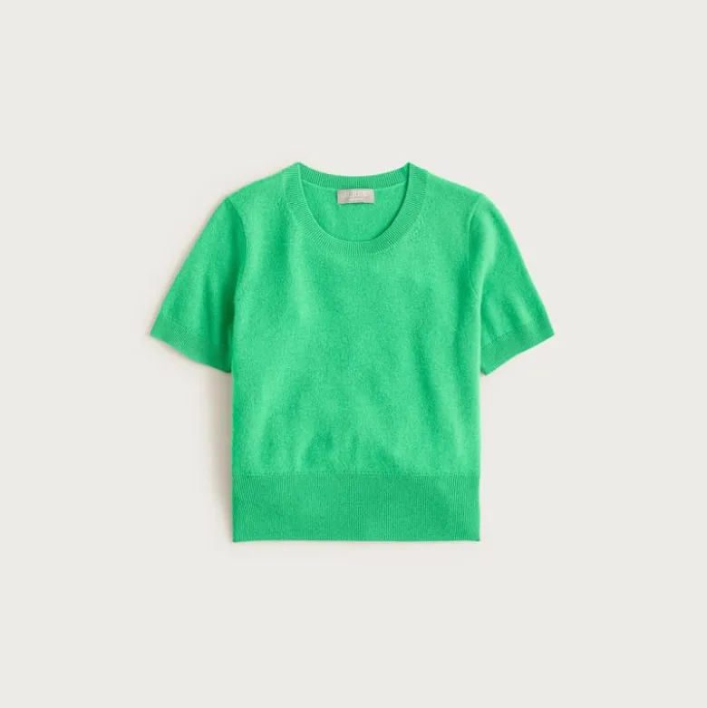 Cashmere shrunken T-shirt