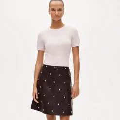 Cashmere shrunken T-shirt
