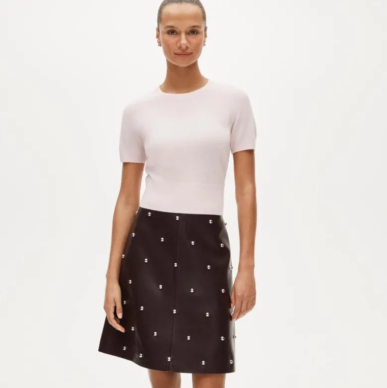Cashmere shrunken T-shirt