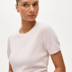 Cashmere shrunken T-shirt