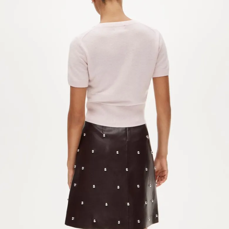 Cashmere shrunken T-shirt