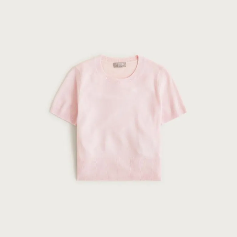 Cashmere shrunken T-shirt