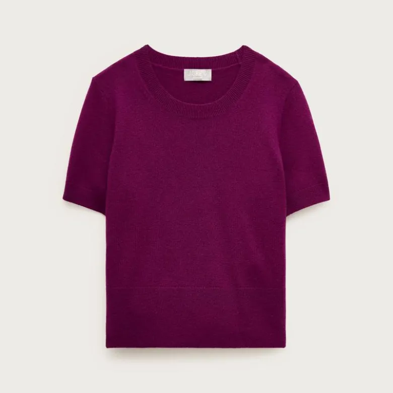 Cashmere shrunken T-shirt