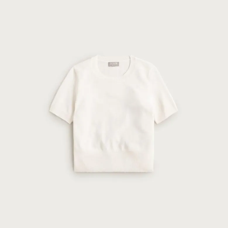 Cashmere shrunken T-shirt