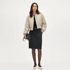 Cashmere shrunken T-shirt