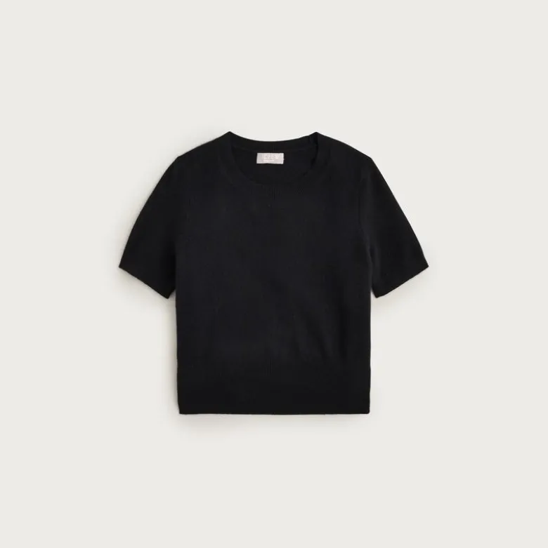 Cashmere shrunken T-shirt