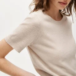 Cashmere shrunken T-shirt